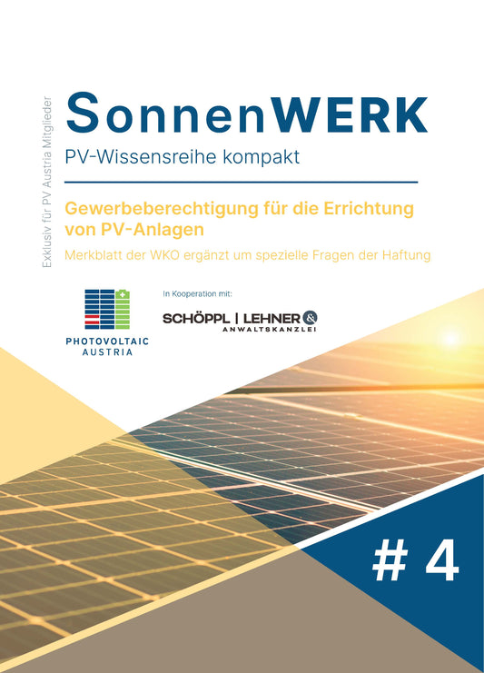 SonnenWERK #4: Gewerbeberechtigung für die Errichtung von PV-Anlagen
